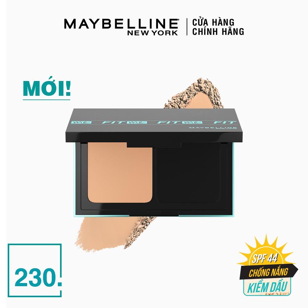 Phấn Nền Kiềm Dầu Chống Nắng Tiệp Mọi Tông Da SPF 44 Fit Me Skin-Fit Powder Foundation Maybelline New York 9g