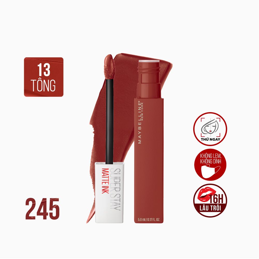 Son Kem Lì 16h Lâu Trôi Maybelline New York Super Stay Matte Ink Lipstick 5ml