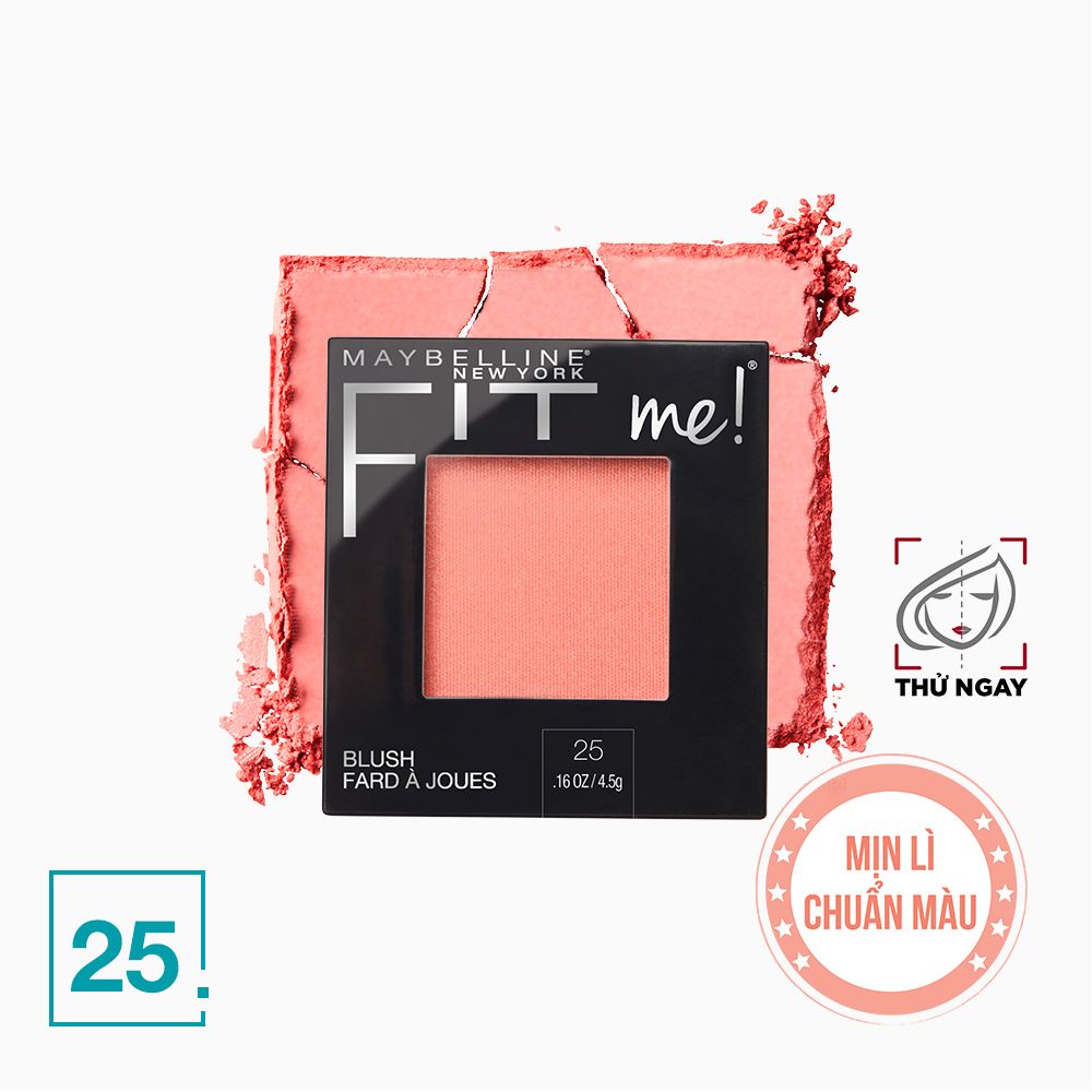 Phấn Má Hồng Mịn Nhẹ Tự Nhiên Giữ Màu Chuẩn Fit Me Blush Maybelline New York 4.5g