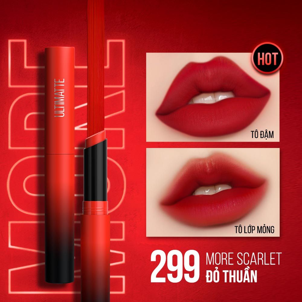 Son Lì Mịn Môi Siêu Nhẹ Cao Cấp Maybelline New York Color Sensational Ultimatte 1.7g