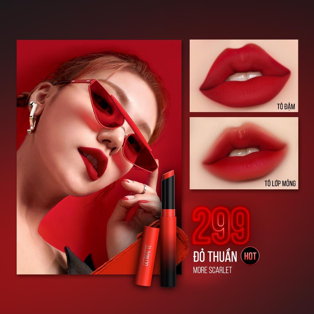 Son Lì Mịn Môi Siêu Nhẹ Cao Cấp Maybelline New York Color Sensational Ultimatte 1.7g