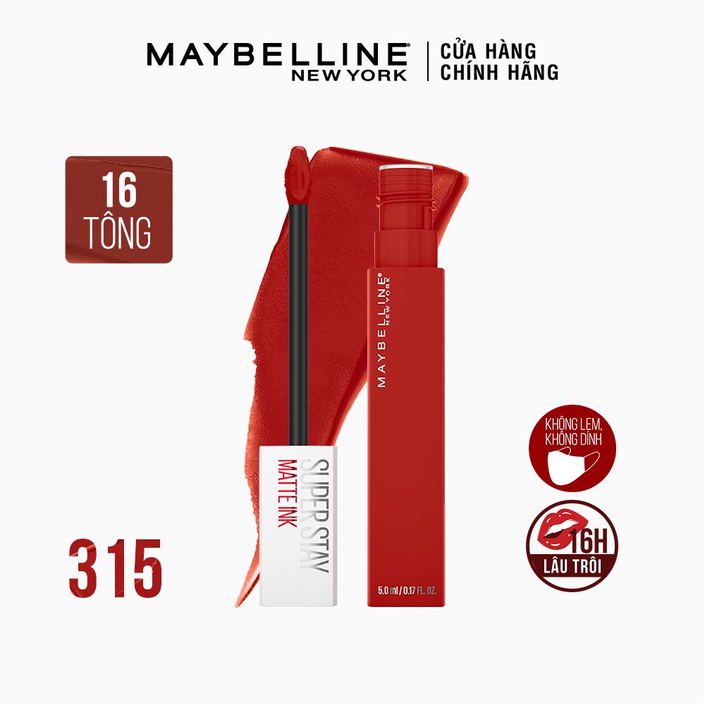 Son Kem Lì 16h Lâu Trôi Maybelline New York Super Stay Matte Ink Lipstick 5ml