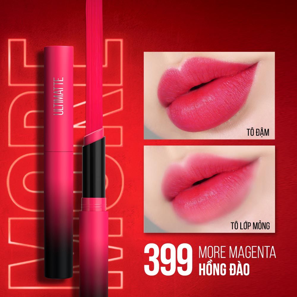 Son Lì Mịn Môi Siêu Nhẹ Cao Cấp Maybelline New York Color Sensational Ultimatte 1.7g