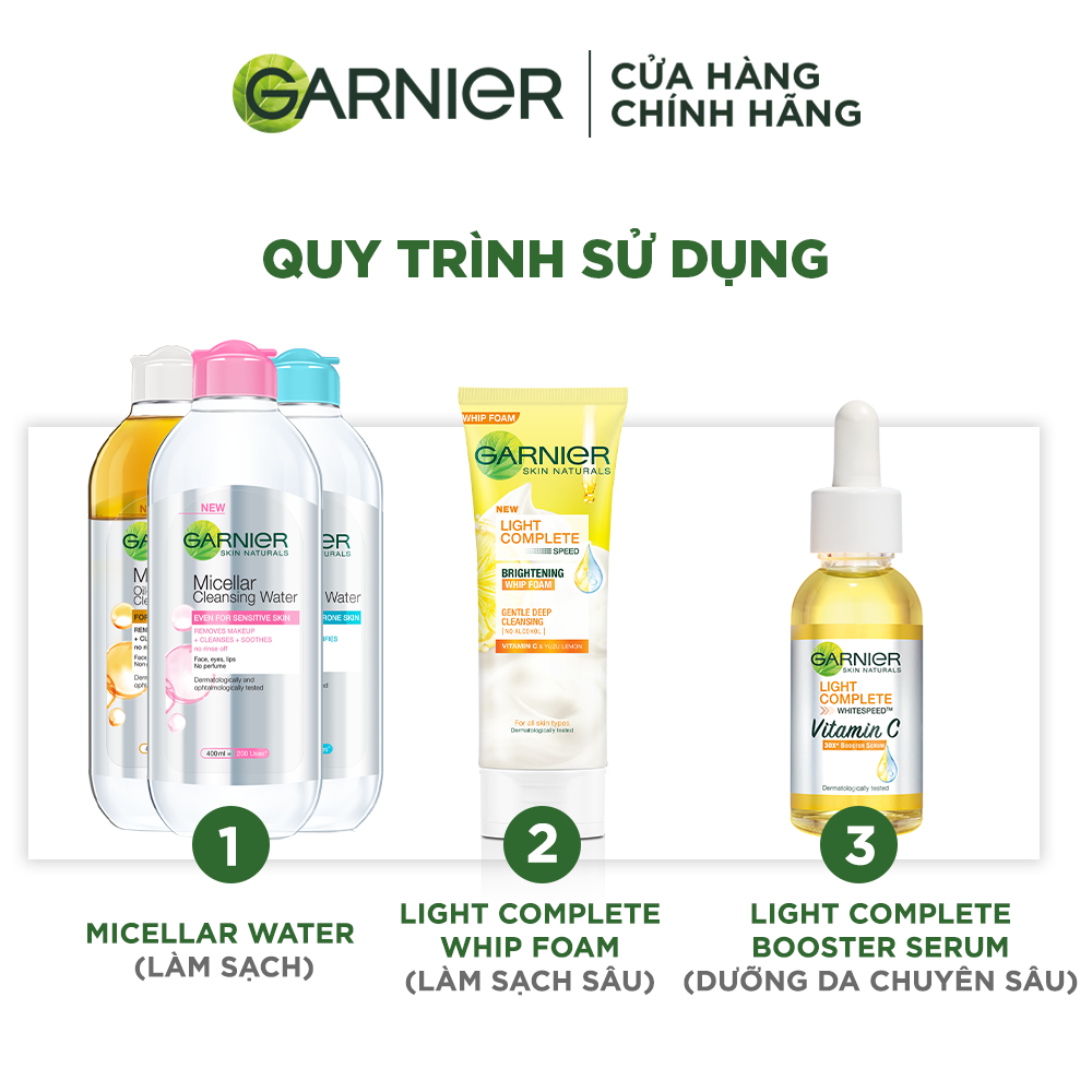 Nước làm sạch và tẩy trang cho da dầu mụn Garnier Micellar Water 400ml