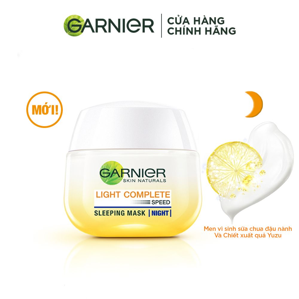 Mặt nạ ngủ dưỡng đêm tinh chất sữa chua sáng da Garnier Light Complete Yoghurt Sleeping Mask 50ml