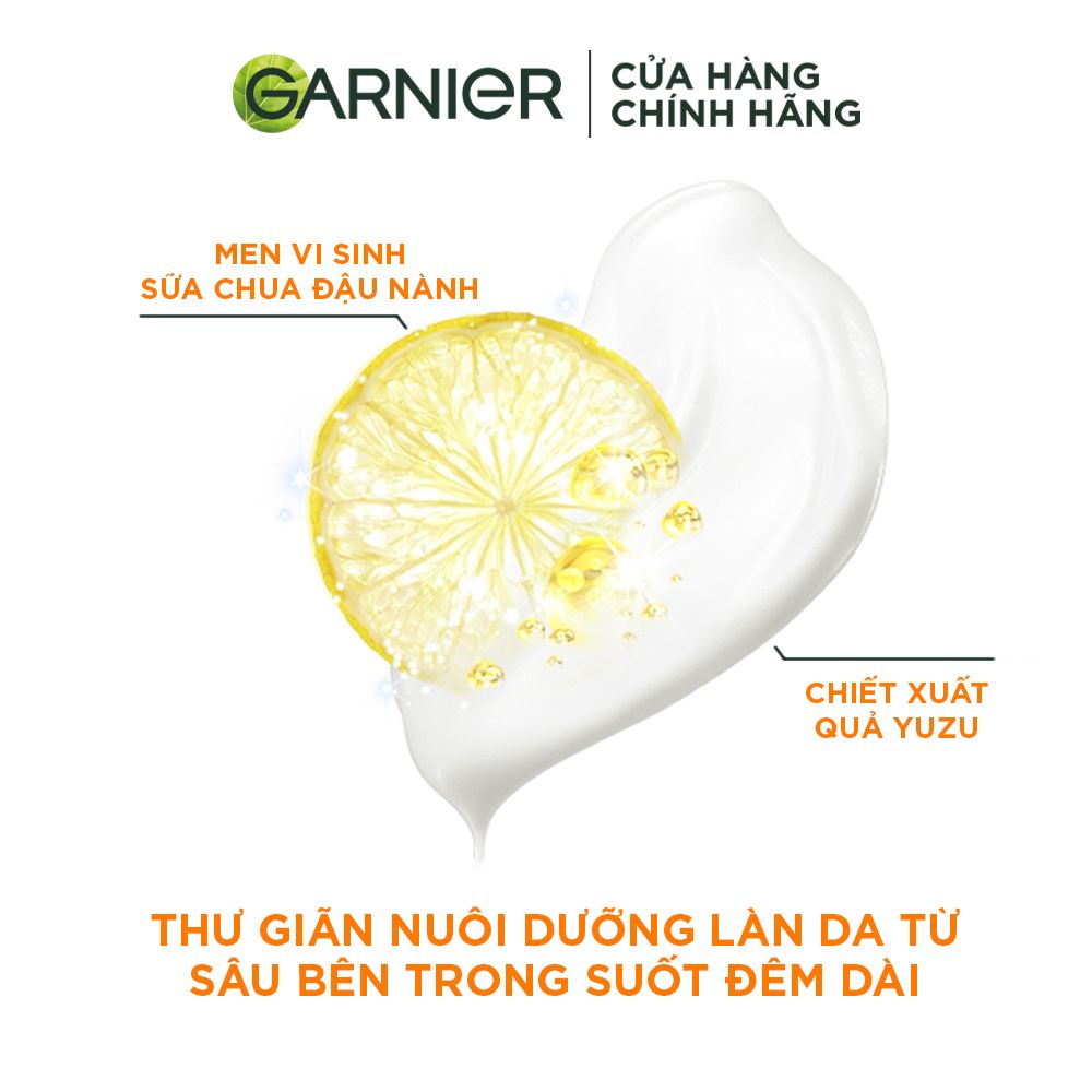 Mặt nạ ngủ dưỡng đêm tinh chất sữa chua sáng da Garnier Light Complete Yoghurt Sleeping Mask 50ml