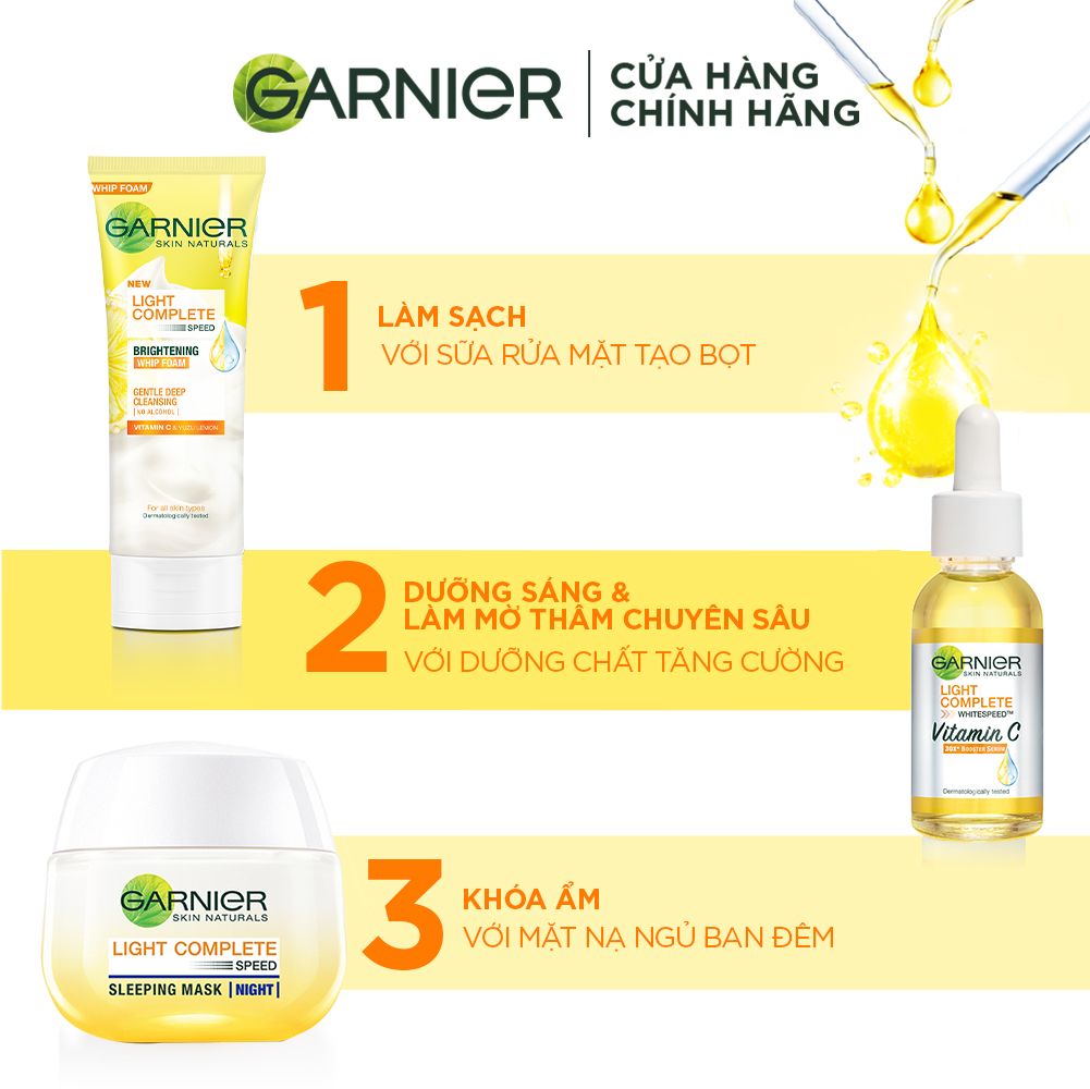 Mặt nạ ngủ dưỡng đêm tinh chất sữa chua sáng da Garnier Light Complete Yoghurt Sleeping Mask 50ml