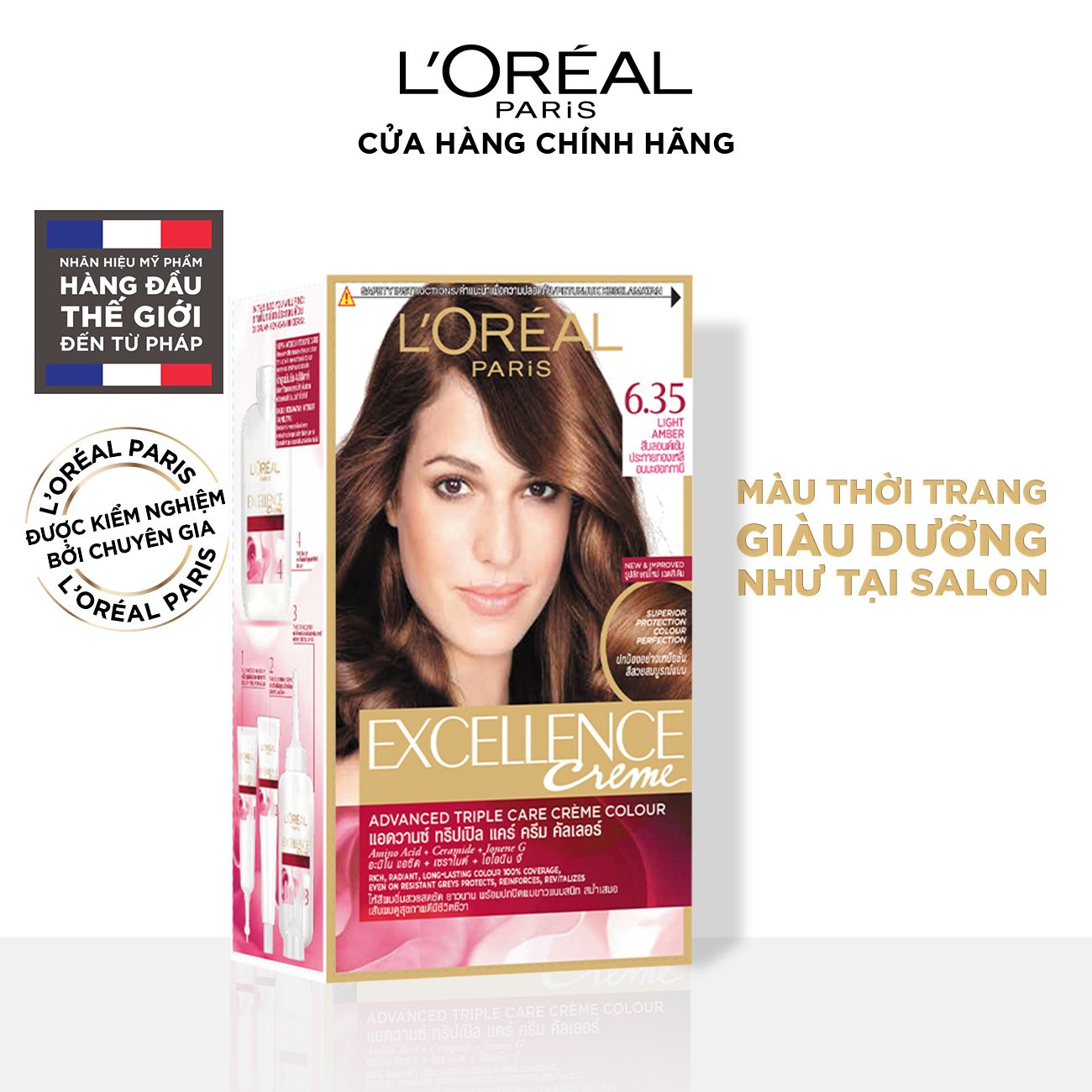 Màu nhuộm dưỡng tóc phủ bạc L'Oreal Paris Excellence Crème 172ml