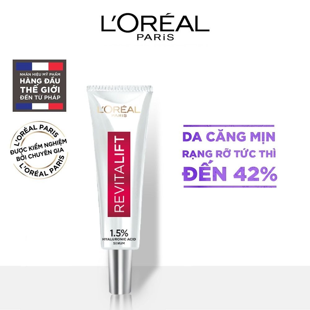 Bộ kem dưỡng trắng giảm thâm nám & sữa rửa mặt & kem chống nắng & HA Serum L'Oreal Paris