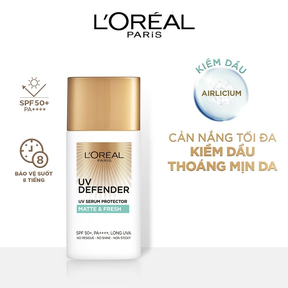 Bộ kem chống nắng & sữa rửa mặt & 2 nước tẩy trang L'Oreal Paris