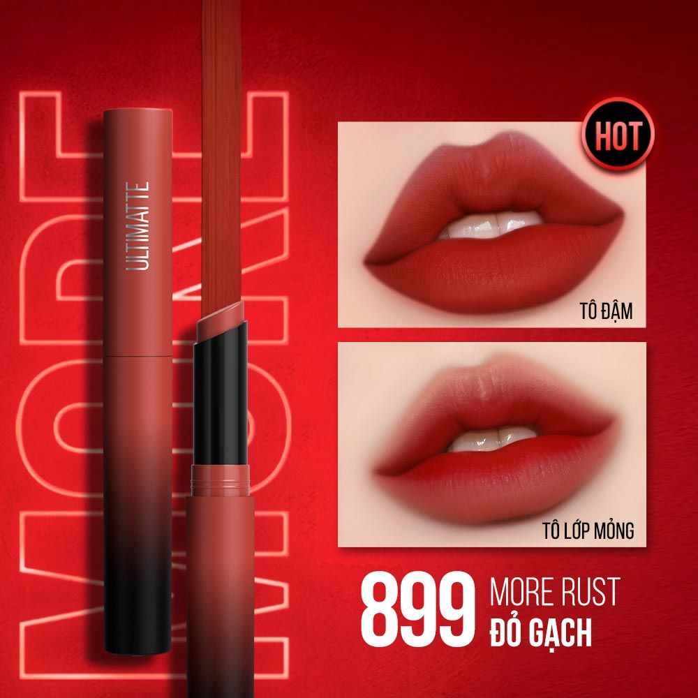 Son Lì Mịn Môi Siêu Nhẹ Cao Cấp Maybelline New York Color Sensational Ultimatte 1.7g