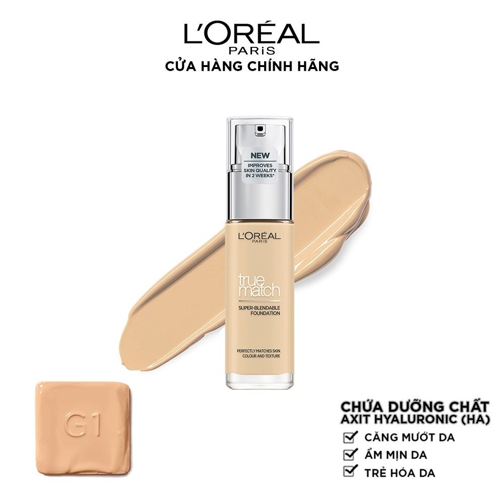 Kem nền mịn da dạng lỏng L'Oréal Paris True Match Liquid Foundation 30ml