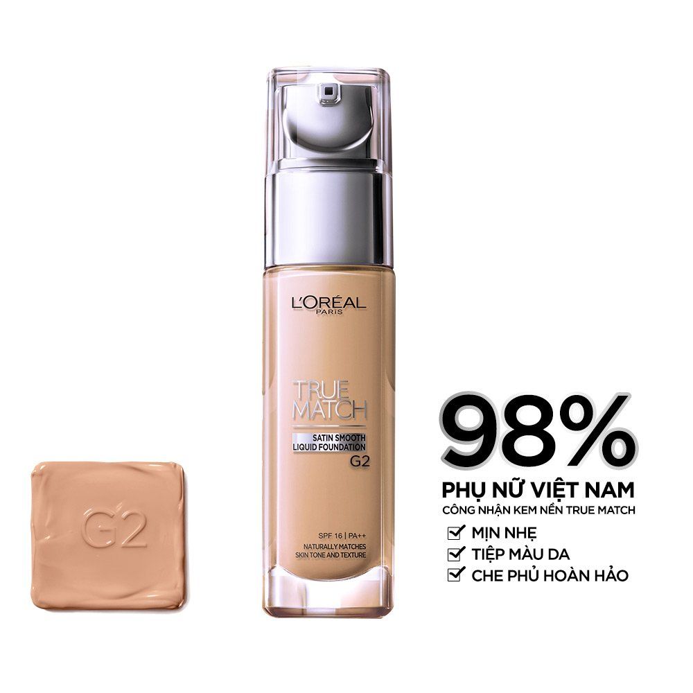 Kem nền mịn da dạng lỏng L'Oréal Paris True Match Liquid Foundation 30ml