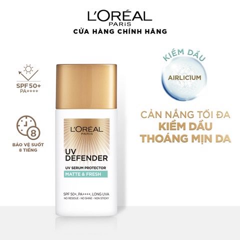 Kem chống nắng Nâng tông Giảm thâm Mịn Nhẹ Bảo vệ da L’Oreal Paris UV Defender 50ml