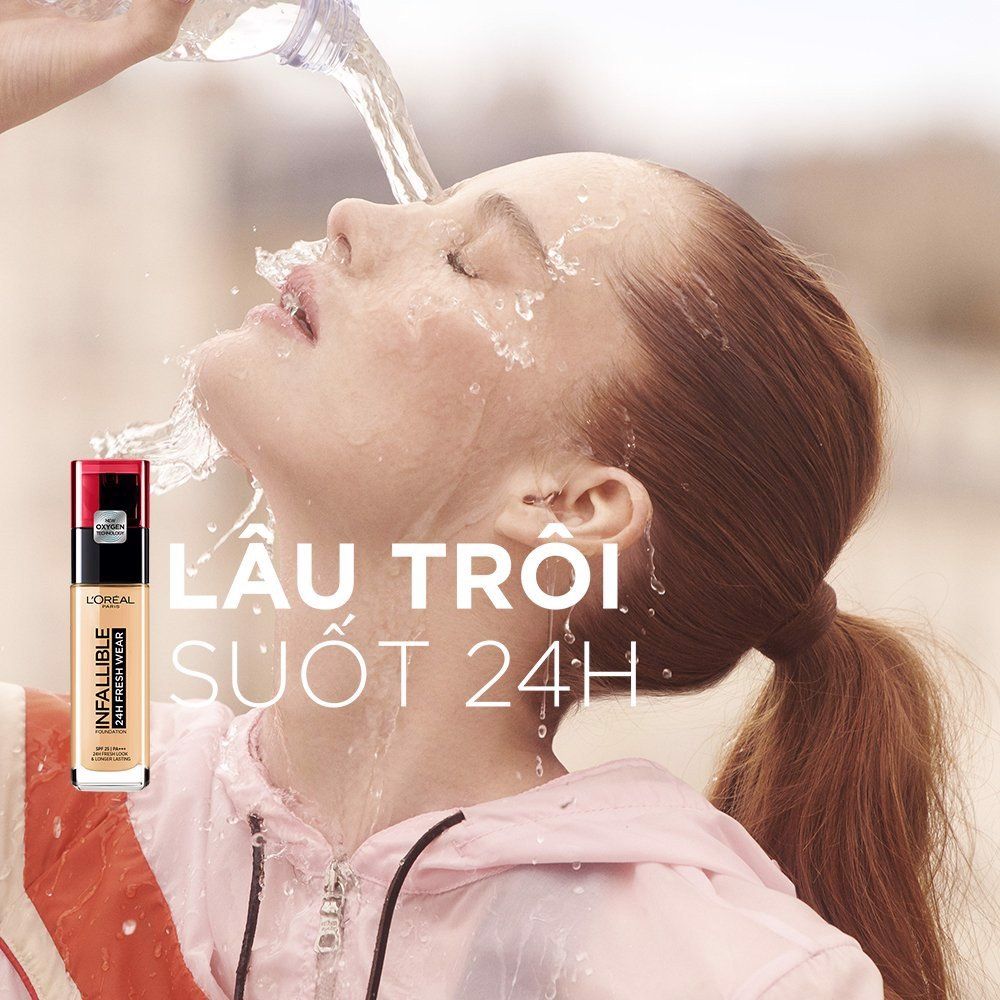 Kem nền mịn nhẹ lâu trôi L'Oréal Paris Infallible Fresh Wear 24h 30ml