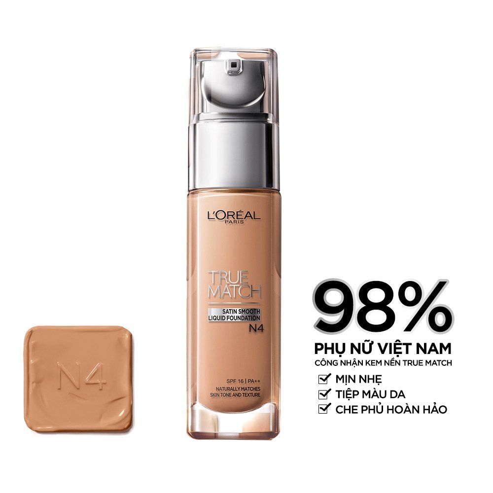 Kem nền mịn da dạng lỏng L'Oréal Paris True Match Liquid Foundation 30ml