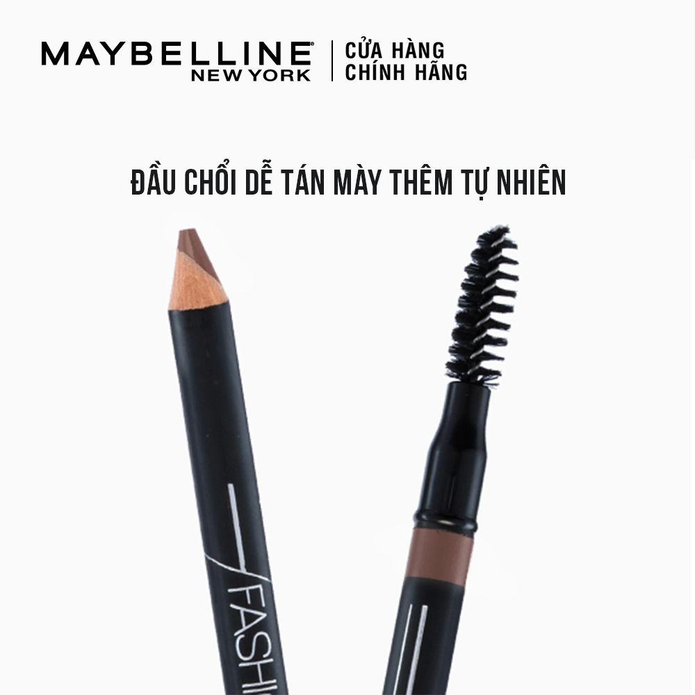 Chì Kẻ Mày 2 Đầu Với Đầu Chì Xéo Mềm Mịn 12H Maybelline New York Fashion Brow Cream Pencil 0.8g