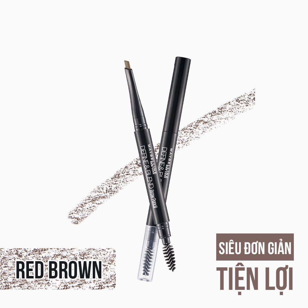 Chì Kẻ Mày 2 Đầu Sắc Nét Tự Nhiên Maybelline New York Define & Blend Brow Pencil 0.16g