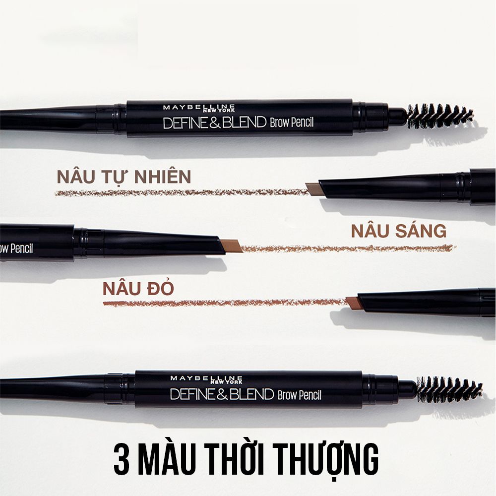 Chì Kẻ Mày 2 Đầu Sắc Nét Tự Nhiên Maybelline New York Define & Blend Brow Pencil 0.16g