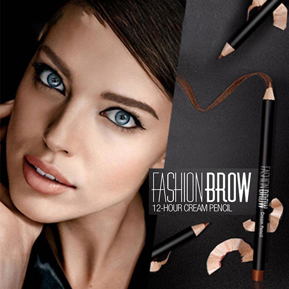 Chì Kẻ Mày 2 Đầu Với Đầu Chì Xéo Mềm Mịn 12H Maybelline New York Fashion Brow Cream Pencil 0.8g