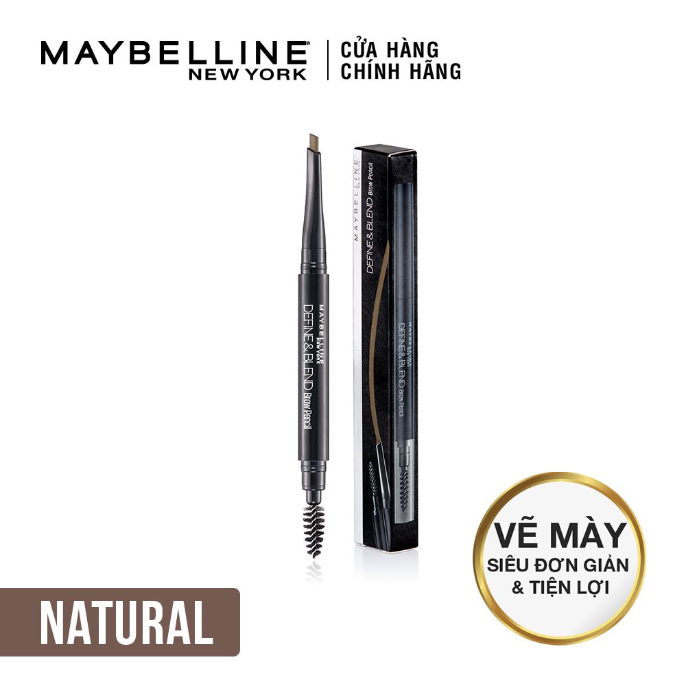 Chì Kẻ Mày 2 Đầu Với Đầu Chì Xéo Mềm Mịn 12H Maybelline New York Fashion Brow Cream Pencil 0.8g