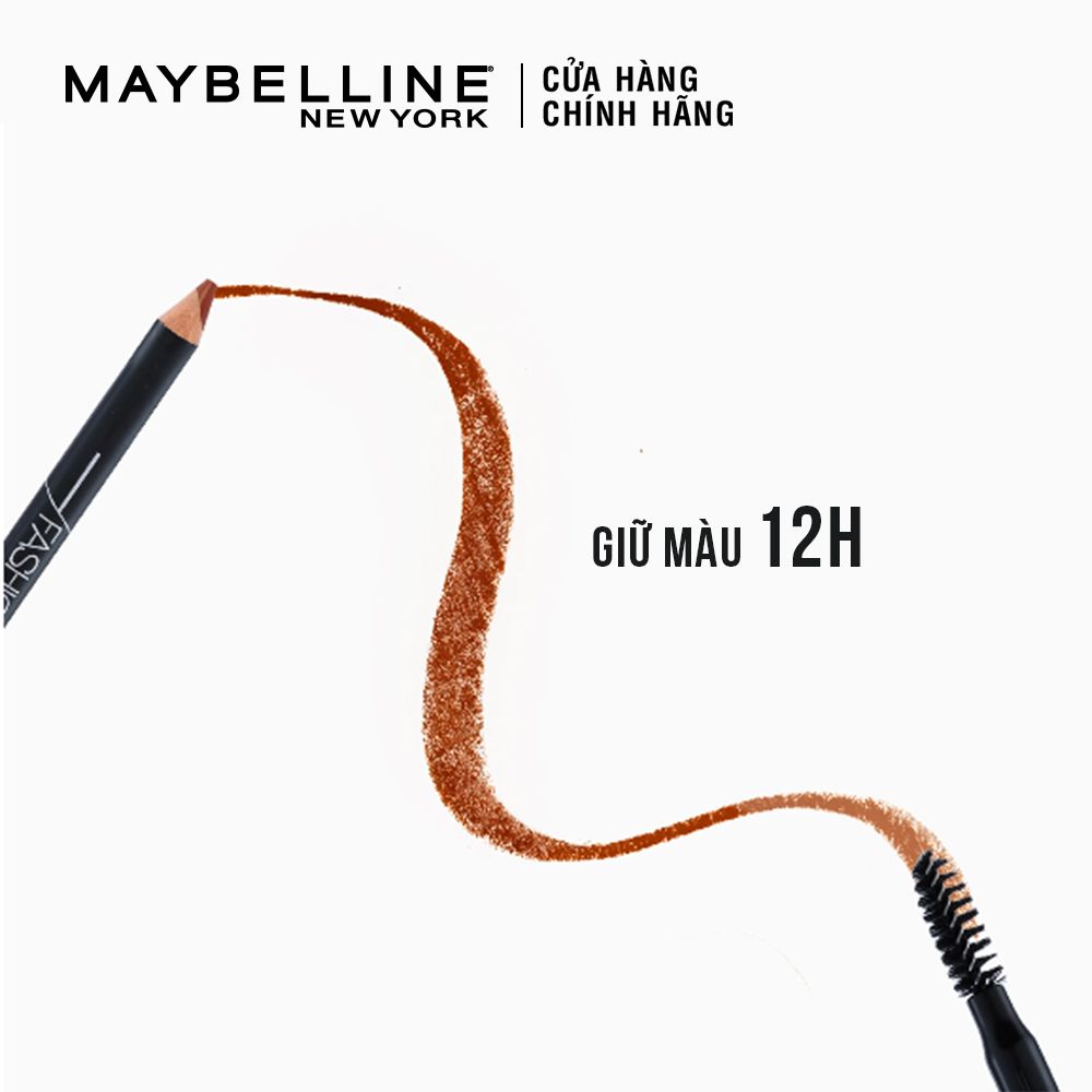 Chì Kẻ Mày 2 Đầu Với Đầu Chì Xéo Mềm Mịn 12H Maybelline New York Fashion Brow Cream Pencil 0.8g