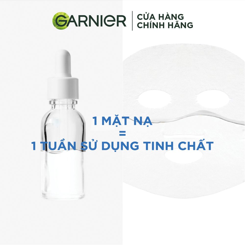 Mặt nạ tinh chất Nước biển sâu & Hyaluron cấp ẩm ban đêm Garnier Hydra Bomb Night Deep Sea Serum Mask 28g