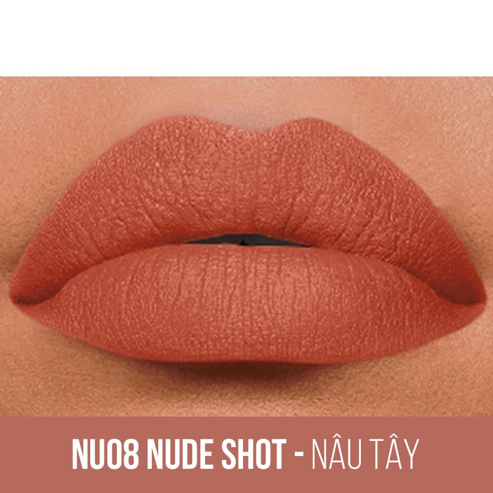 Son Kem Lì Nhẹ Môi Phiên Bản Tông Đất Maybelline New York Sensational Liquid Matte The Nudes Lipstick 7ml