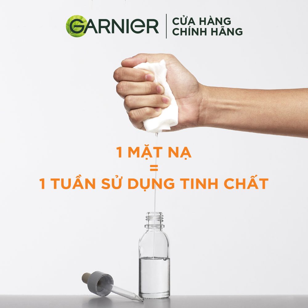 Mặt nạ tinh chất Sữa tươi & Vitamin C sáng mượt da Garnier Light Complete White Up Serum Mask 28g