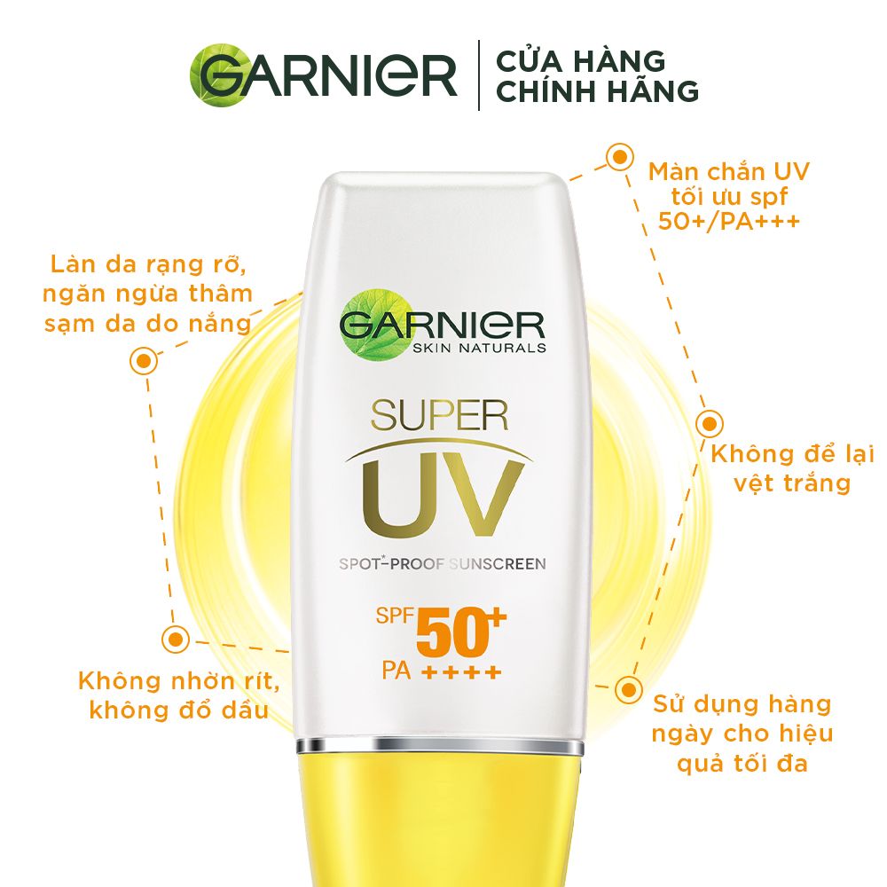 Kem chống nắng mịn mượt & sáng da Garnier Light Complete Super UV Natural 30ml
