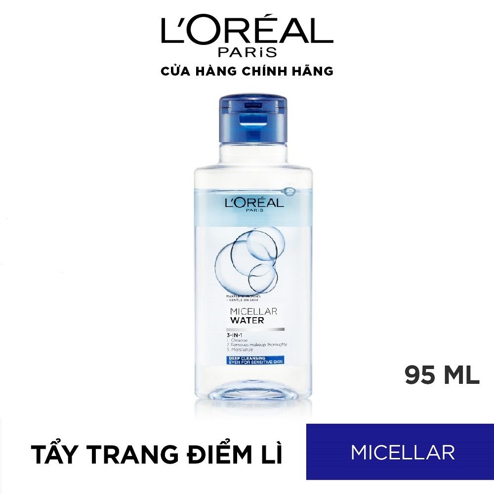 Nước Tẩy Trang Tươi Mát L'Oreal Paris 3-in-1 Micellar Water Sạch Sâu 95ml
