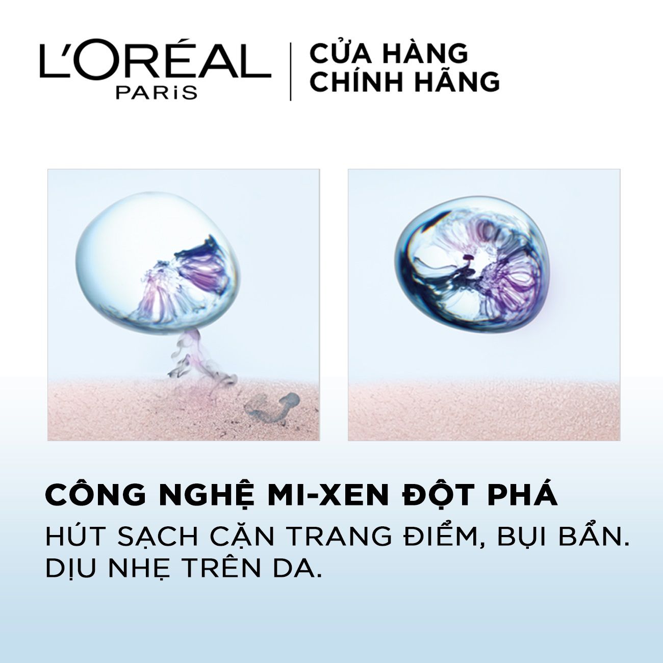 Nước Tẩy Trang Tươi Mát L'Oreal Paris 3-in-1 Micellar Water (95ml) tươi mát da