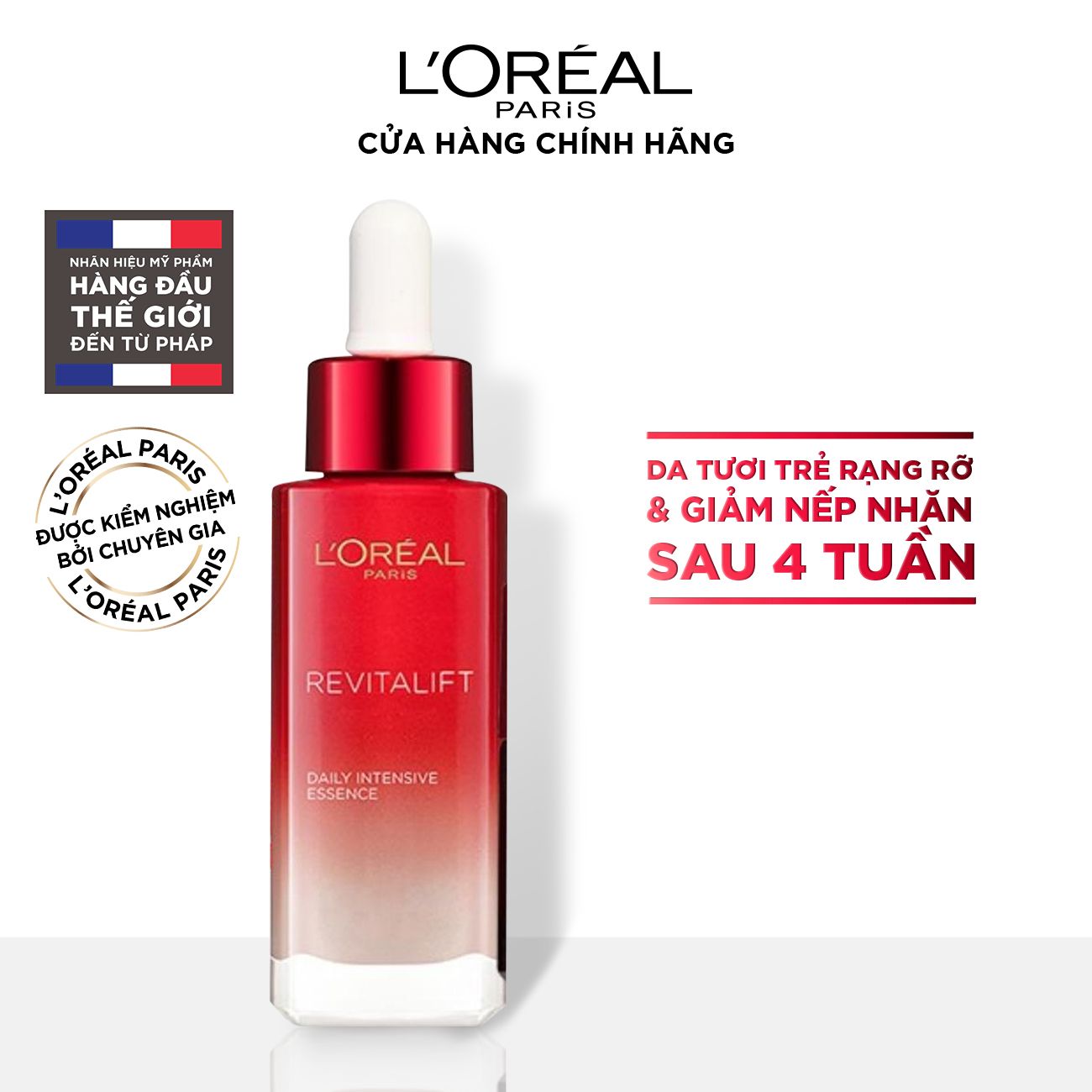 Tinh chất tăng cường săn chắc da và giảm nếp nhăn L'Oreal Paris Revitalift Essence 30ml