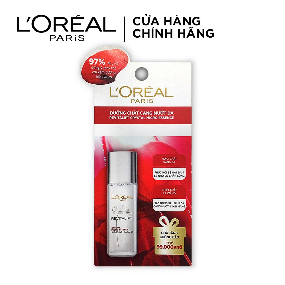 Dưỡng Chất Căng Mướt Da L'Oreal Paris Crystal Micro Essence 22ml