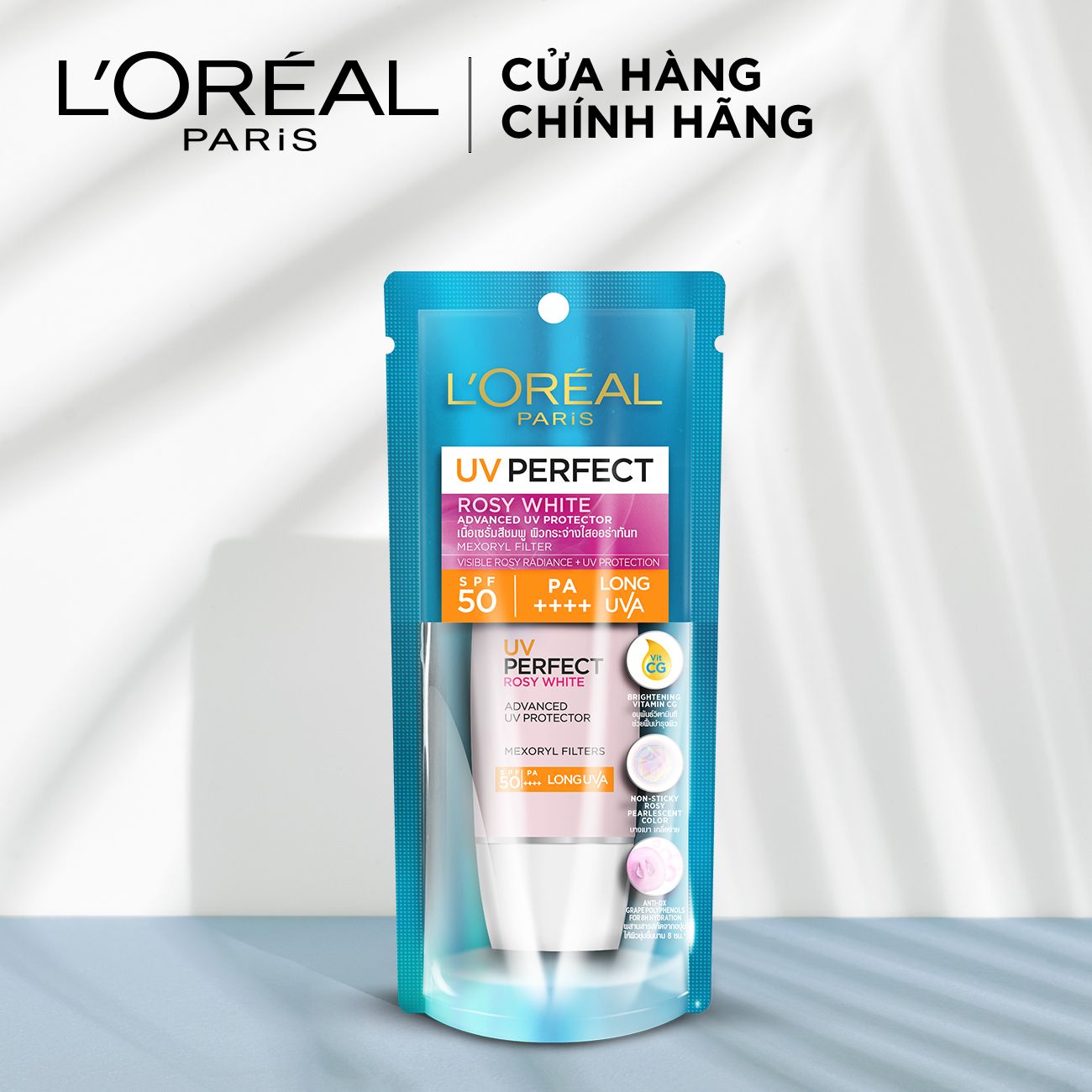 Kem chống nắng dưỡng trắng da L'Oréal Paris UV Perfect Rosy White SPF50+/PA ++++