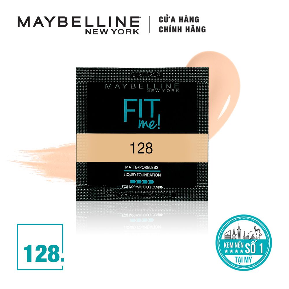 Kem nền Fit Me Foundation Maybelline New York 1.5ml | 128