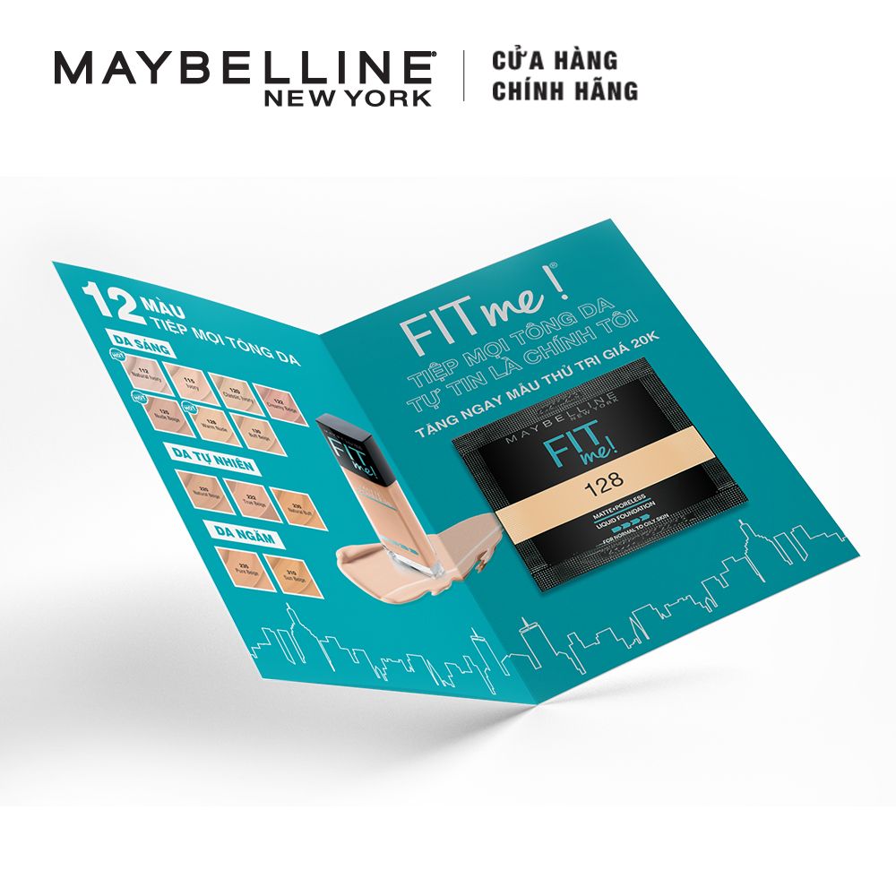 Kem nền Fit Me Foundation Maybelline New York 1.5ml | 128