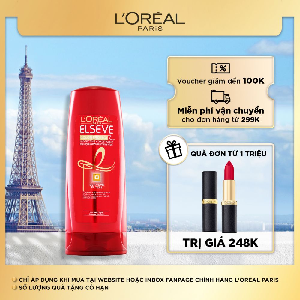 Dầu xả L'Oréal Paris Elseve Color Protect 7 Weeks Conditioner 325ml