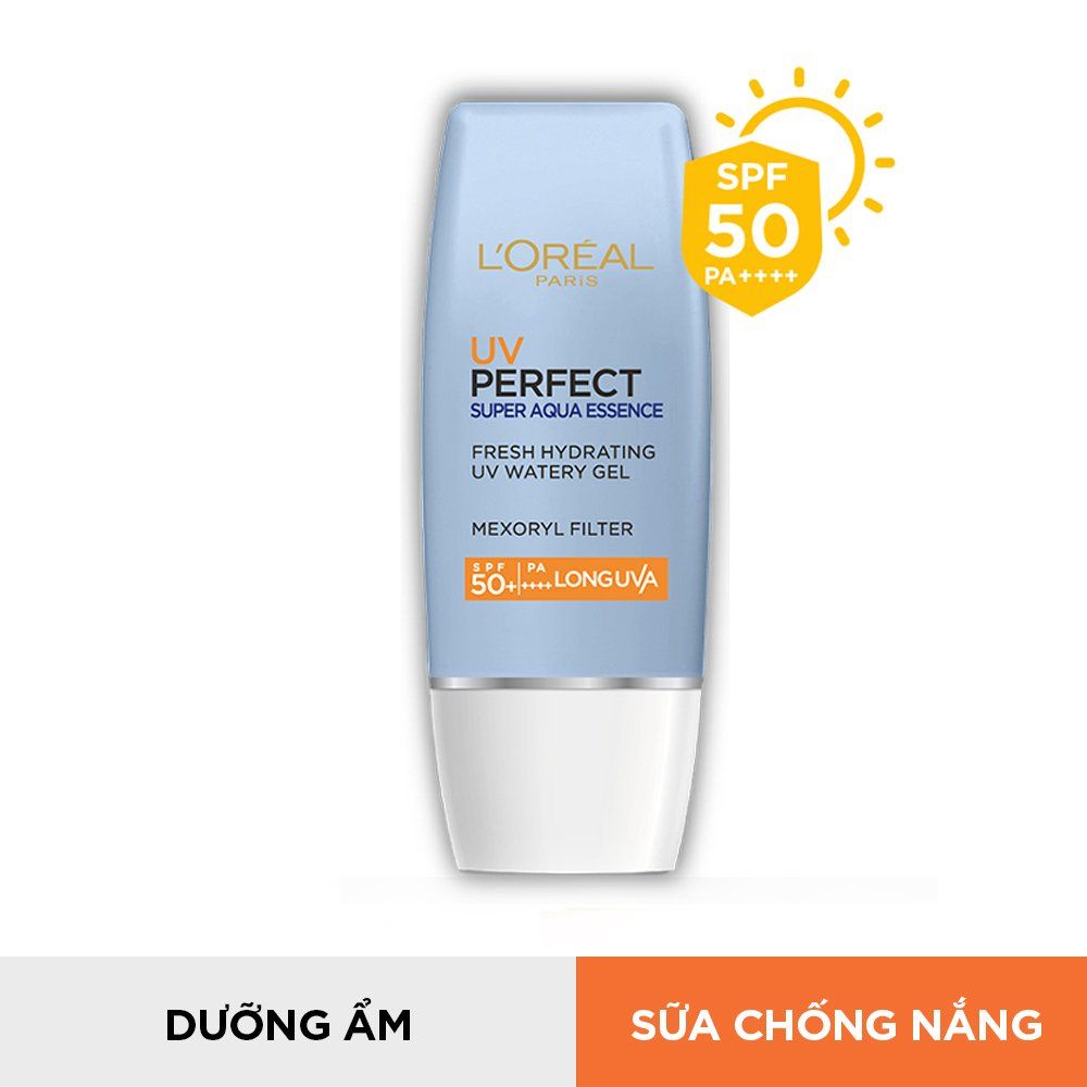 Kem chống nắng dưỡng ẩm & chống nhờn rít L'Oréal Paris UV Perfect Super Aqua Essence SPF50+ PA++++