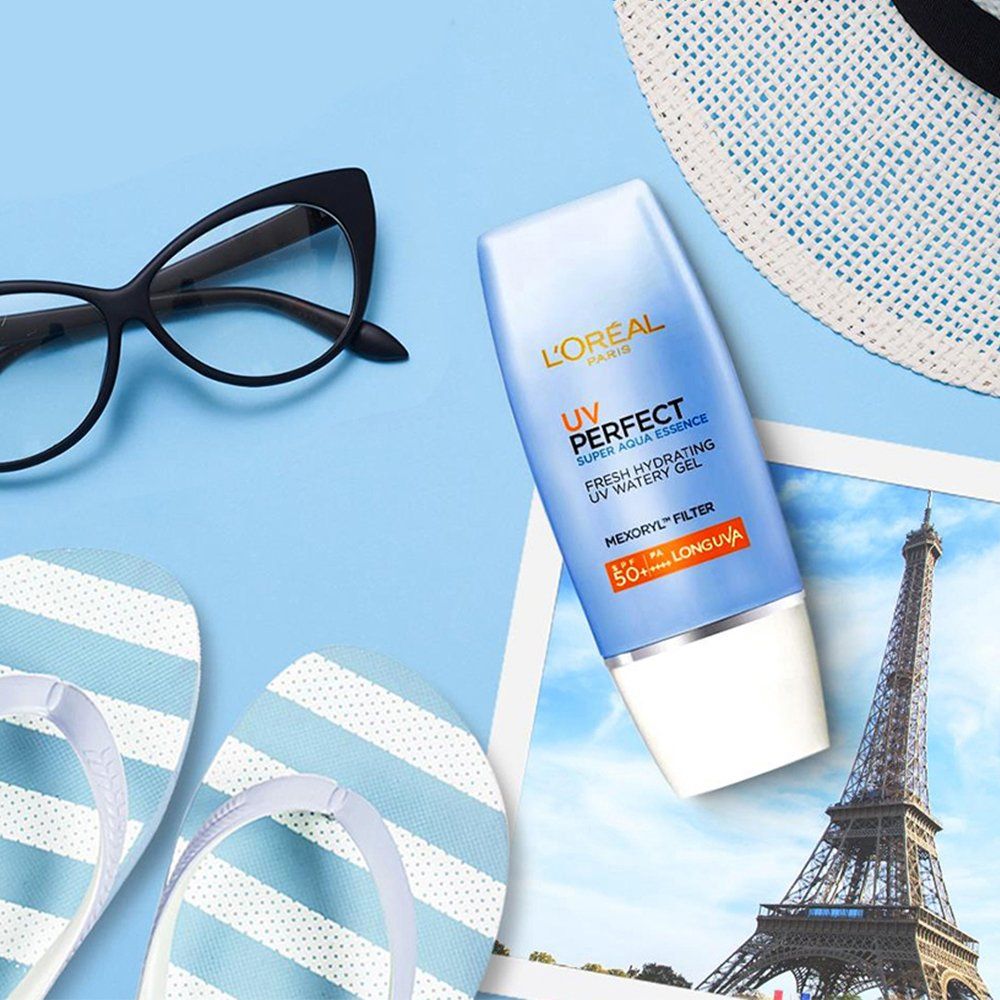 Kem chống nắng dưỡng ẩm & chống nhờn rít L'Oréal Paris UV Perfect Super Aqua Essence SPF50+ PA++++