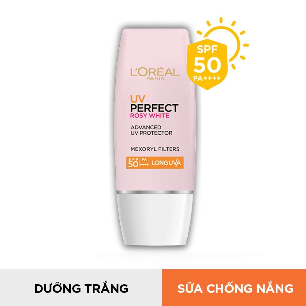 Kem chống nắng dưỡng trắng da L'Oréal Paris UV Perfect Rosy White SPF50+/PA ++++
