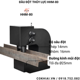 Đầu đột lỗ thủy lực HHM-80 - Sâu 14mm