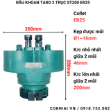 Đầu khoan 2 mũi - taro hai trục ST200