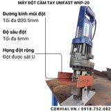 Máy đột lỗ cầm tay Unifast WNP-20 họng sâu