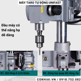 Máy taro tự động UNIFAST TB-6516 | bánh răng M3 - M16 có bơm làm mát