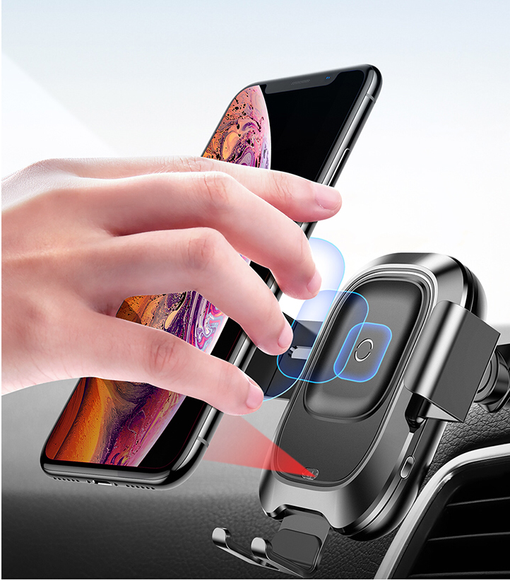 Đế giữ điện thoại tích hợp sạc không dây Baseus Smart Vehicle Bracket Wireless Charger
