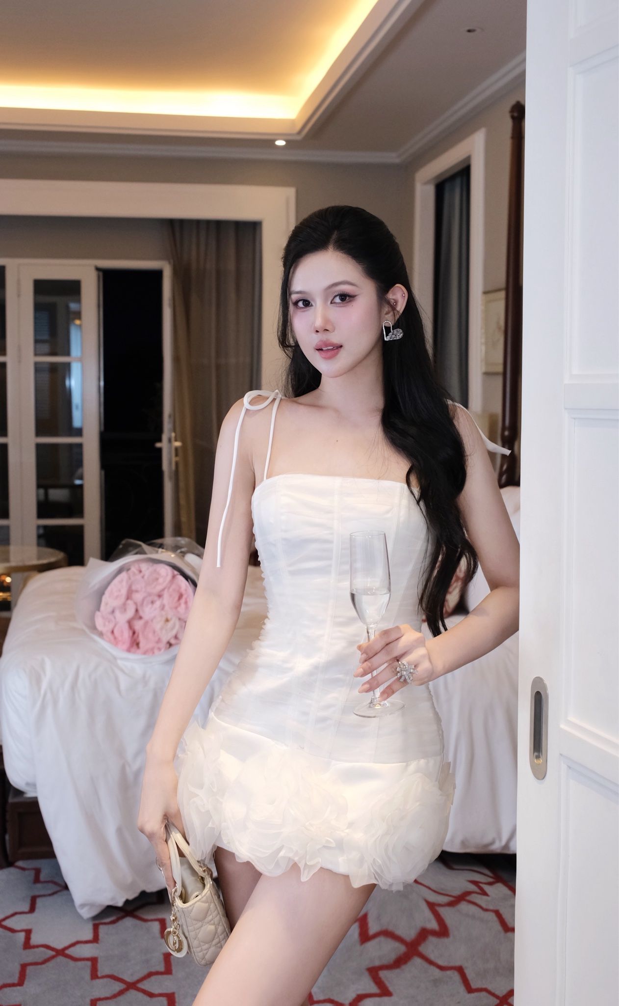 Đầm 2S Lưới Kết Hoa