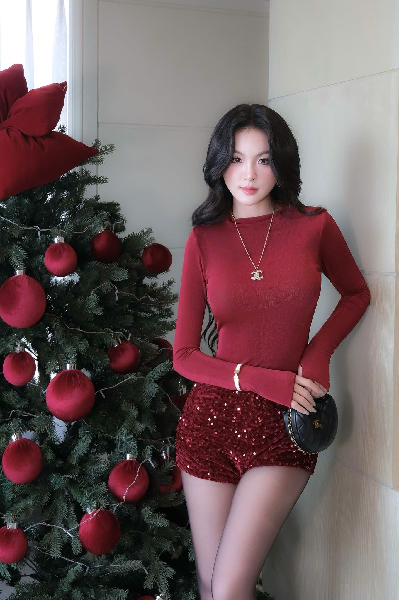 Quần Short Phối Kim Sa
