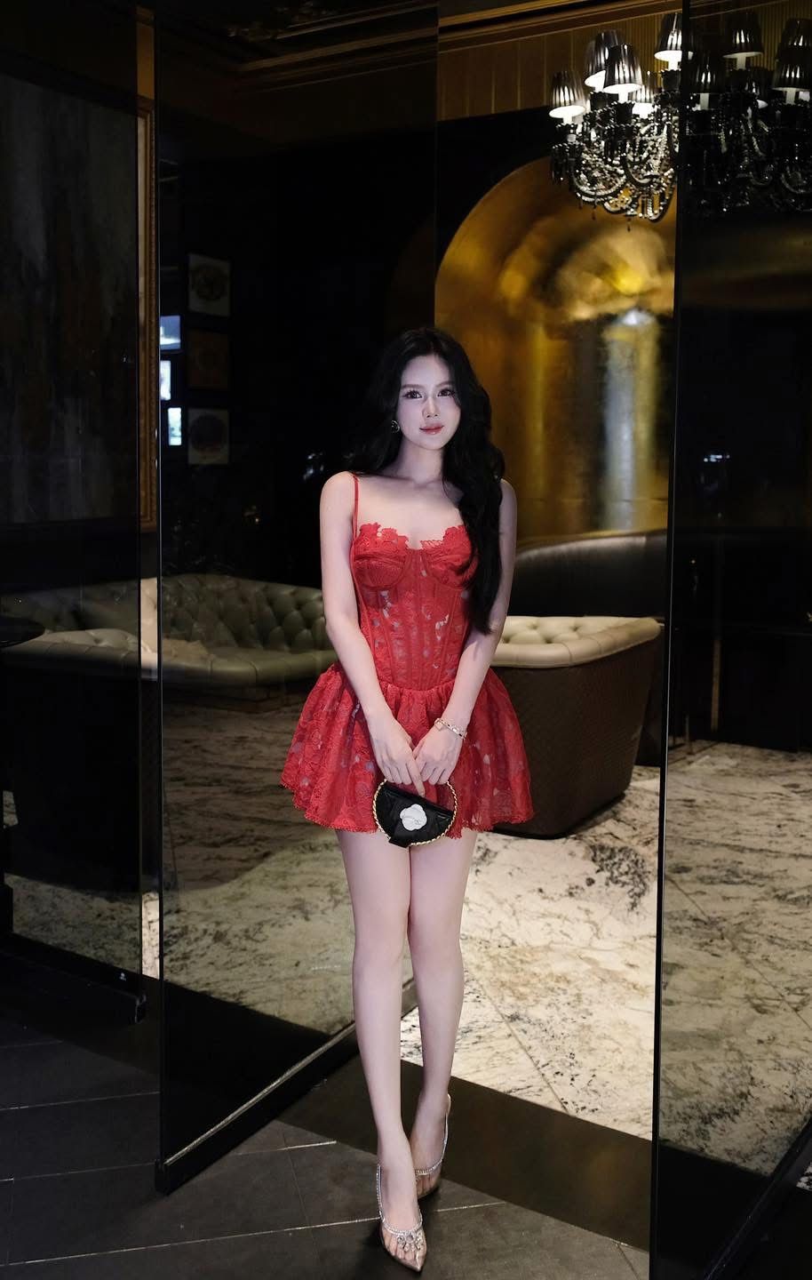 Đầm 2S Ren Nền Hoa
