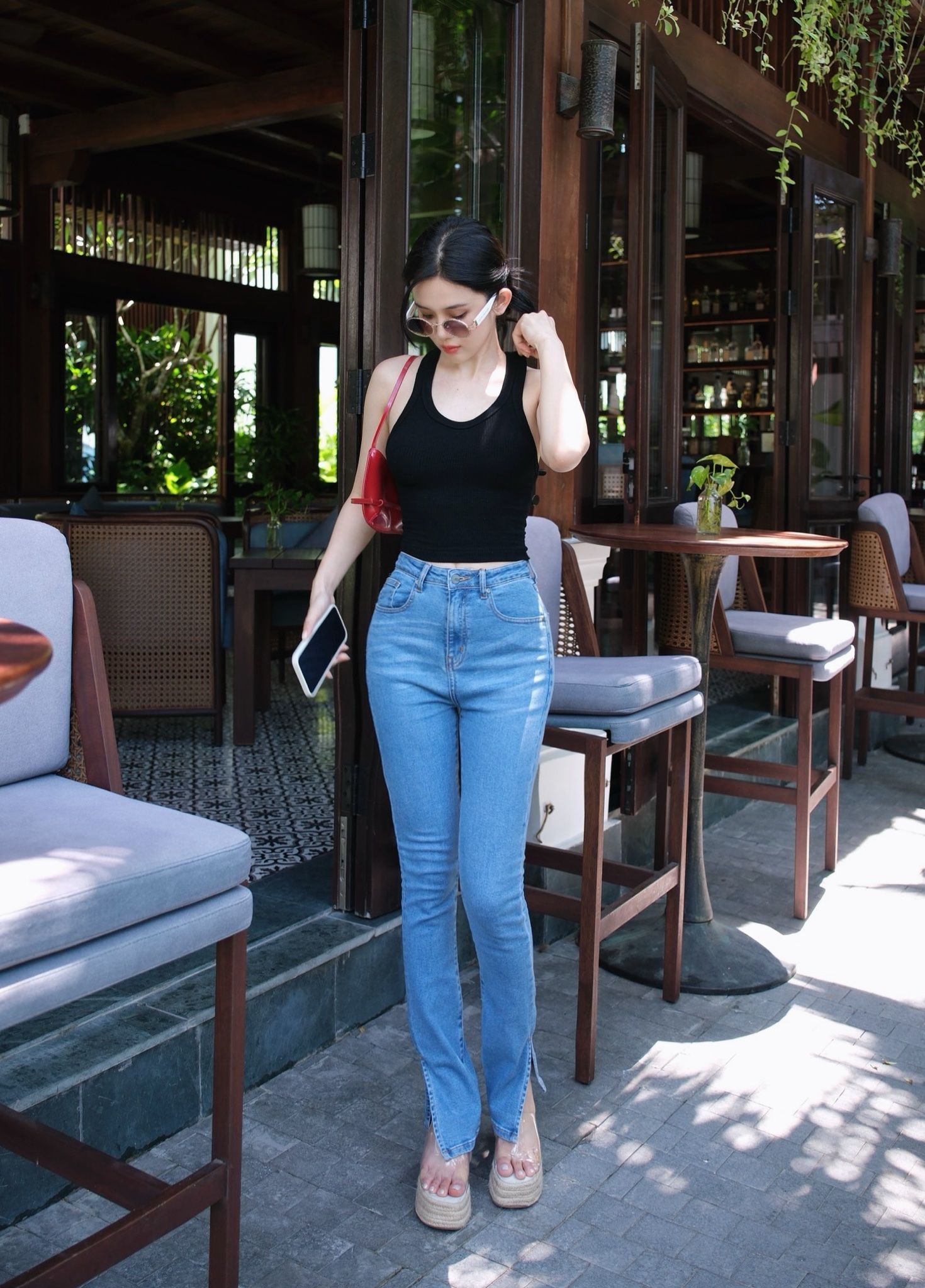 Quần Jean Skinny Slit Edge Blue